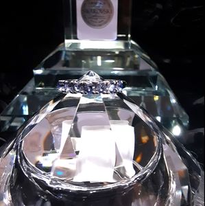 SWAROVSKI ELEMENT SUISSE BLUE RING. 9